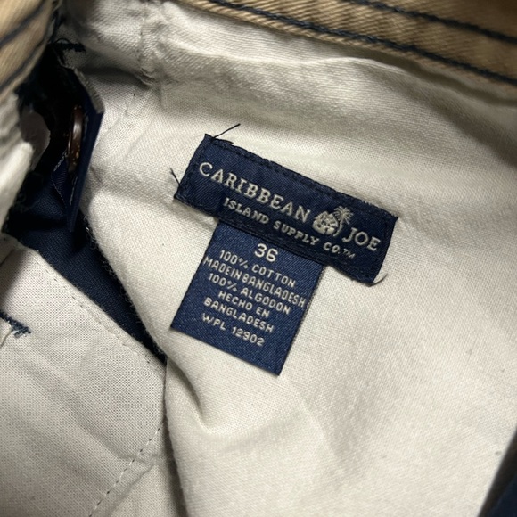 Caribbean Joe Men’s Navy Flat Front Navy Shorts Size 36 New - Picture 4 of 7